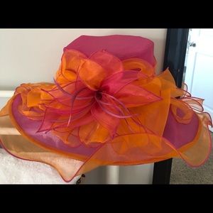 Women’s two toned hat, worn on Derby Day